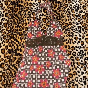 Cute Y2k Summer Beachy Floral Halter Top